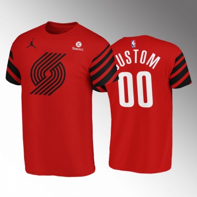Portland Trail Blazers Custom Red NBA Men's Nike Statement Edition Swingman T Shirts